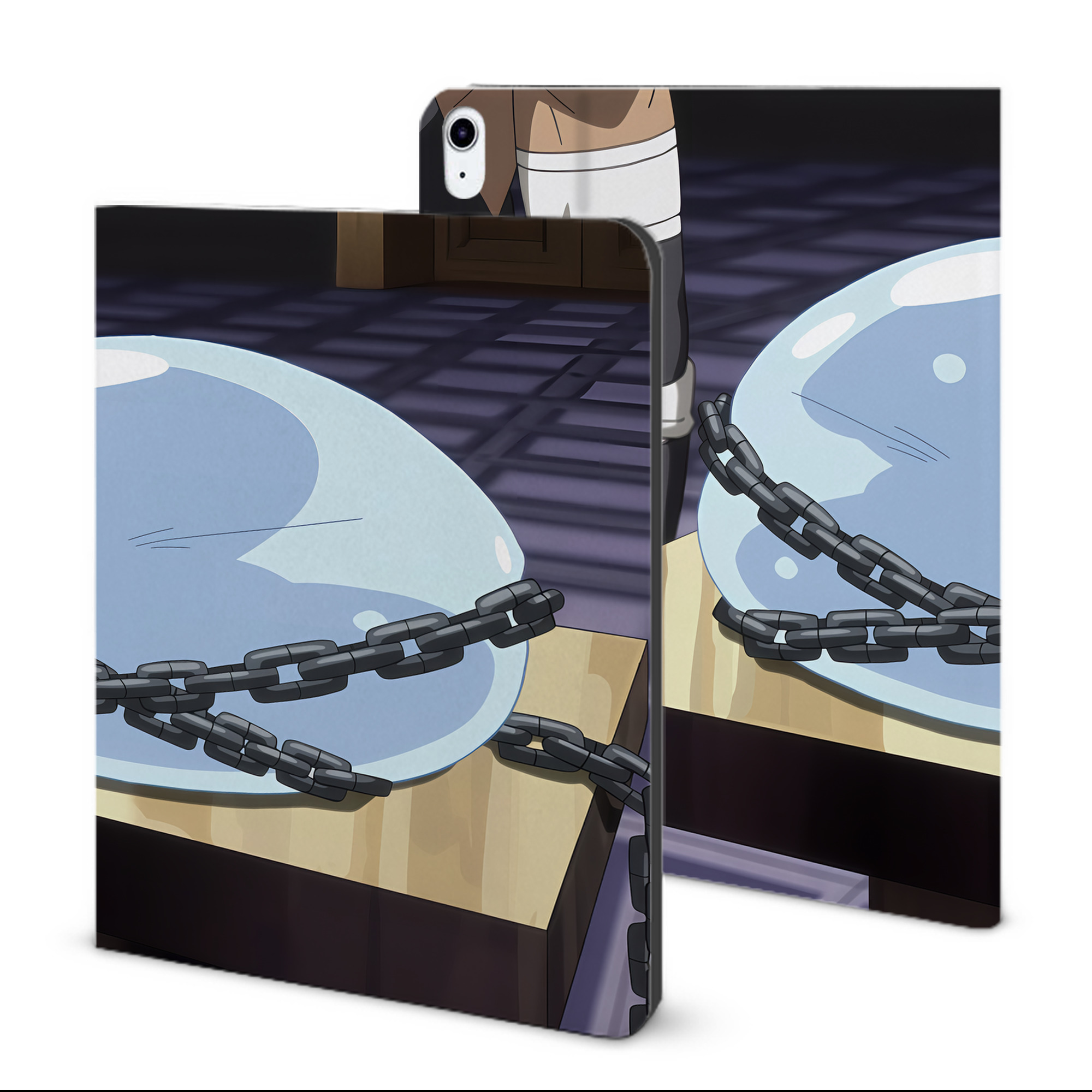 （画像用） 転スラ Regarding Reincarnated to Slime IPad ケース ブック型 PUレザー TPU 耐衝撃 軽量 薄型 ペン収納なし 全面保護 IPad 各モデル対応